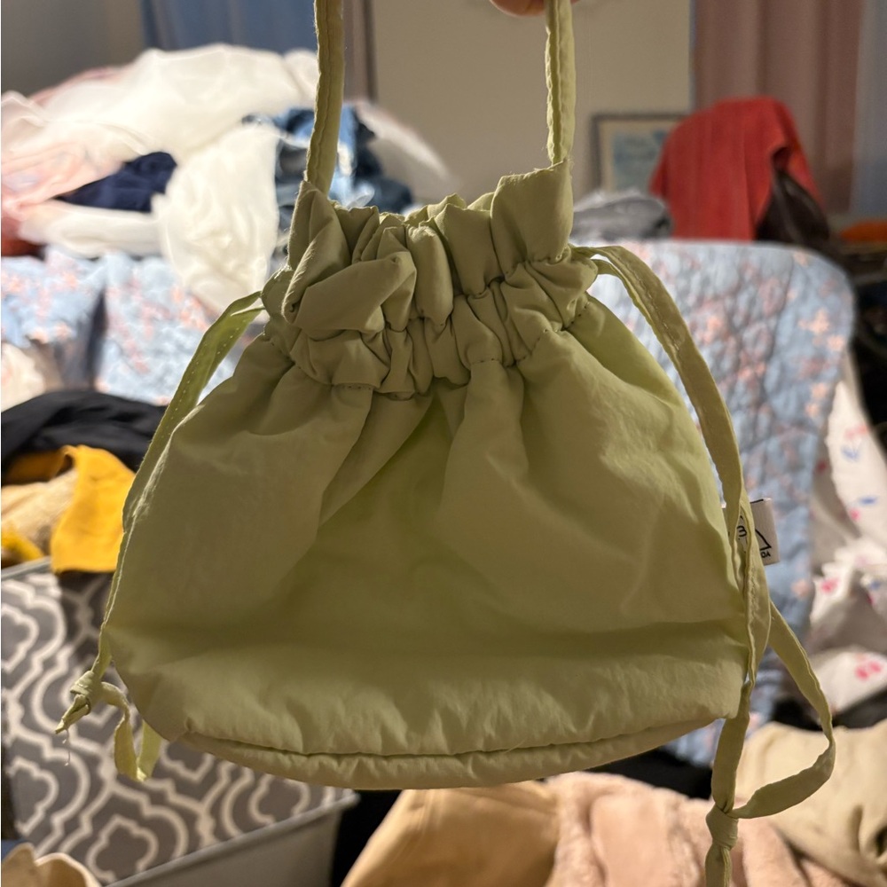 Stylish Light Green Drawstring Mini Bag